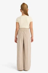 DeFacto Wide Leg Elastic Waist Wide Leg Trousers Girl - Image 7