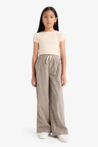 DeFacto Wide Leg Elastic Waist Wide Leg Trousers Girl