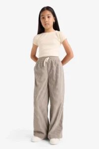 DeFacto Wide Leg Elastic Waist Wide Leg Trousers Girl - Image 2