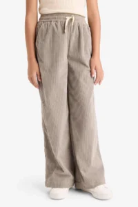 DeFacto Wide Leg Elastic Waist Wide Leg Trousers Girl - Image 4