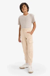 DeFacto Elastic Waist Cargo Sweatpants Boy - Image 2