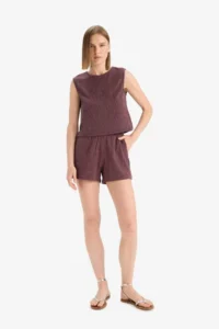 DeFacto Regular Fit Crepe Shorts