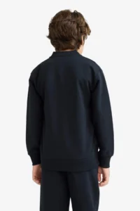 DeFacto College Collar Zippered Bomber Jacket Boy - Image 4