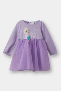 DeFacto Frozen Long Sleeve Tulle Dress Baby Girl