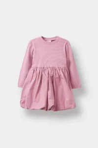 DeFacto Long Sleeve Ribbed Camisole Balloon Skirt Dress for Baby Girl