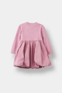DeFacto Long Sleeve Ribbed Camisole Balloon Skirt Dress for Baby Girl - Image 3