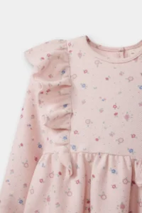 DeFacto Floral Long Sleeve Dress Baby Girl - Image 2