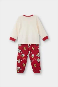 DeFacto Baby Boy Disney Mickey & Minnie Christmas Themed Pajama Set Long Sleeve Top Long Bottom (25 WN) - Image 4
