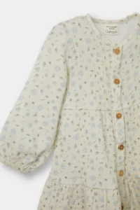 DeFacto Floral Long Sleeve Crinkle Dress Baby Girl - Image 2