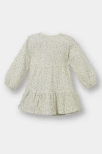 DeFacto Floral Long Sleeve Crinkle Dress Baby Girl - Image 3