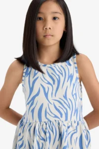 DeFacto Patterned Sleeveless Dress Girls' - Image 4