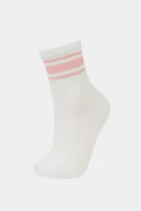 DeFacto Women's Comfortable Elastic 3-Piece Cotton Socks - Image 2