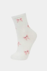 DeFacto Women's Comfortable Elastic 3-Piece Cotton Socks - Image 3