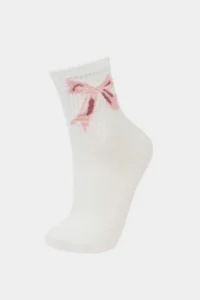 DeFacto Women's Comfortable Elastic 3-Piece Cotton Socks - Image 4
