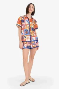 DeFacto Regular Fit Tropical Patterned Beach Shorts-Fall in Love