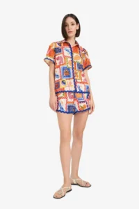 DeFacto Regular Fit Tropical Patterned Beach Shorts-Fall in Love - Image 2