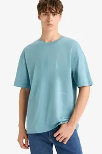 DeFacto Boxy Fit Crew Neck Printed Short Sleeve T-Shirt