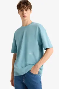 DeFacto Boxy Fit Crew Neck Printed Short Sleeve T-Shirt - Image 3