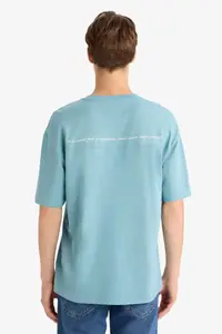 DeFacto Boxy Fit Crew Neck Printed Short Sleeve T-Shirt - Image 7