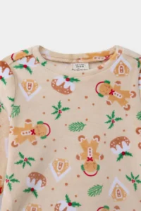DeFacto Pajama Set New Year Themed Long Sleeve Velor Top Long Bottom Baby Boy - Image 3
