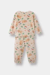DeFacto Pajama Set New Year Themed Long Sleeve Velor Top Long Bottom Baby Boy - Image 4
