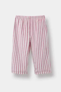 DeFacto Pajama Set Rabbit Printed Long Sleeve Velor Top Striped Long Bottom Baby Girl - Image 2