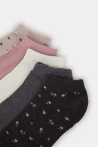 DeFacto Women 5 Sets Cotton Slippers Socks - Image 7