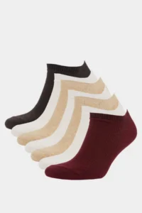 DeFacto Women's Comfortable Elastic 7-Piece Cotton Booties Socks