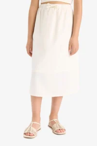 DeFacto Elastic Waist Weaving Skirt Girls' - Image 4