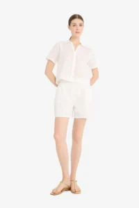 DeFacto Regular Fit Plain Hem embroidery Shorts - Image 2