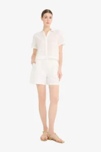 DeFacto Regular Fit Plain Hem embroidery Shorts - Image 3