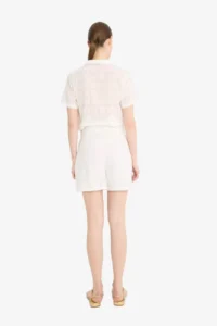 DeFacto Regular Fit Plain Hem embroidery Shorts - Image 8