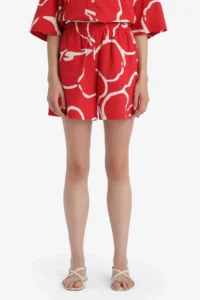 DeFacto 100% Cotton Normal Waist Patterned Short Leg Shorts - Image 4