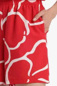 DeFacto 100% Cotton Normal Waist Patterned Short Leg Shorts - Image 5