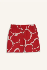 DeFacto 100% Cotton Normal Waist Patterned Short Leg Shorts - Image 7