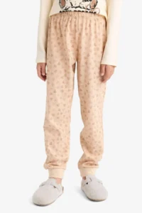 DeFacto Girl's Pajama Set Printed Long Sleeve Top Patterned Long Bottom - Image 6