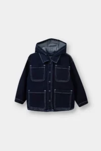 DeFacto Hooded Buttoned Denim Jacket Baby Boy - Image 4