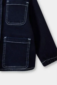 DeFacto Hooded Buttoned Denim Jacket Baby Boy - Image 5