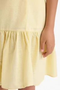 DeFacto Round Neck Flounce Cotton Sleeveless Summer Dress Girl - Image 5