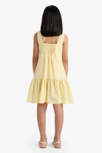 DeFacto Round Neck Flounce Cotton Sleeveless Summer Dress Girl - Image 6