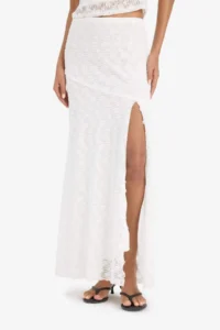 DeFacto A-Line Normal Waist Slit Lace Midi Skirt - Image 5