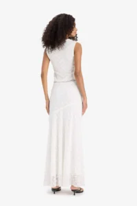 DeFacto A-Line Normal Waist Slit Lace Midi Skirt - Image 7