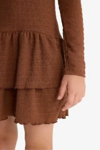 DeFacto Crew Neck Long Sleeve Dress Girls - Image 7