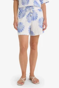 DeFacto High Flexible Waist Patterned Muslin Shorts - Image 5
