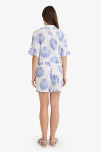 DeFacto High Flexible Waist Patterned Muslin Shorts - Image 7