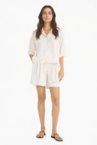 DeFacto Regular Fit High Waist Belted Straight Leg Shorts