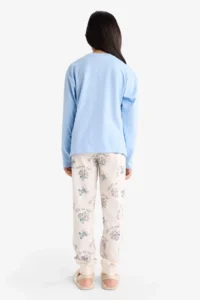 DeFacto Girl's Disney Lilo & Stitch Pajama Set Long Sleeve Top Long Bottom - Image 7