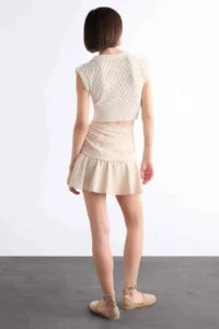 DeFacto Linen with flywheel Mini Shorts Skirt - Image 8