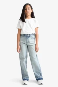 DeFacto 90's Wide Leg Wide Leg School Jean Trousers Girls