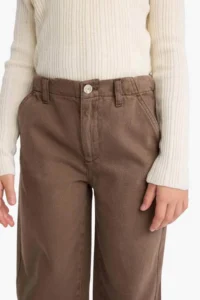 DeFacto Balloon Fit Oval Leg Gabardine School Trousers Girls - Image 5